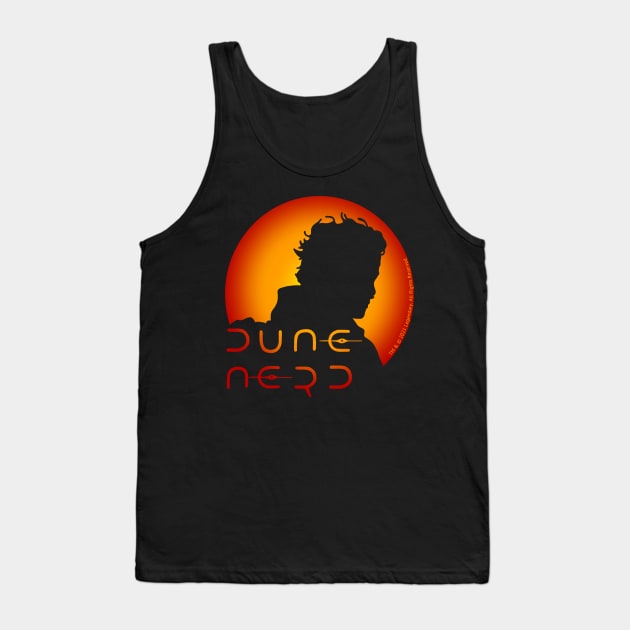 Dune Nerd Paul Atreides Silhouette Tank Top by Slightly Unhinged